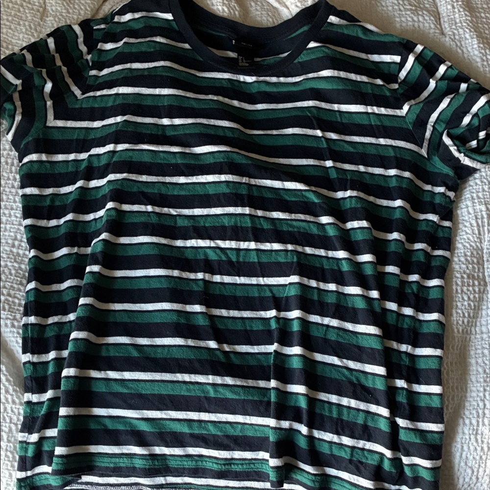 H&M Striped Green and Black Kids Shirt
